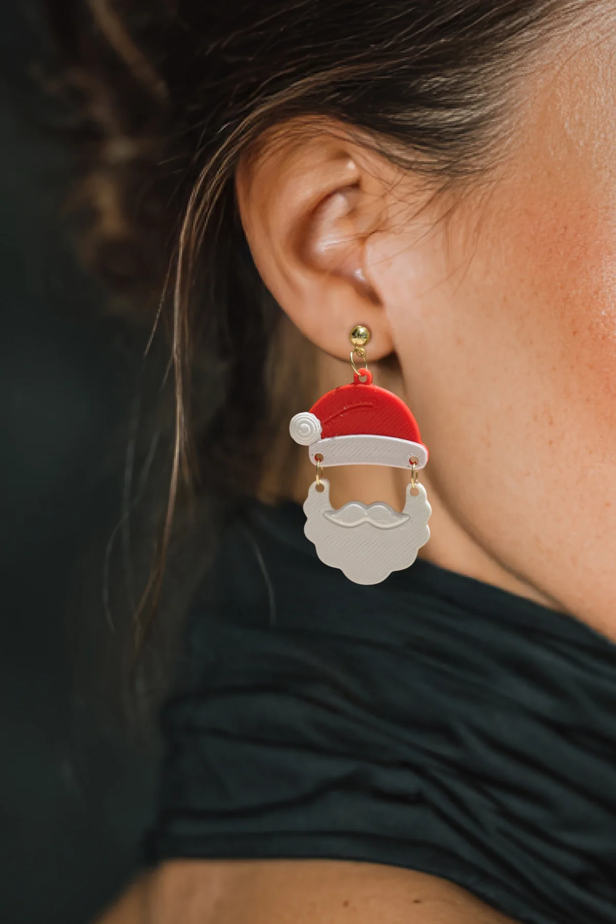 Noel Baba Özel Tasarım Sallantılı Küpe Yılbaşı Yeni Yıl