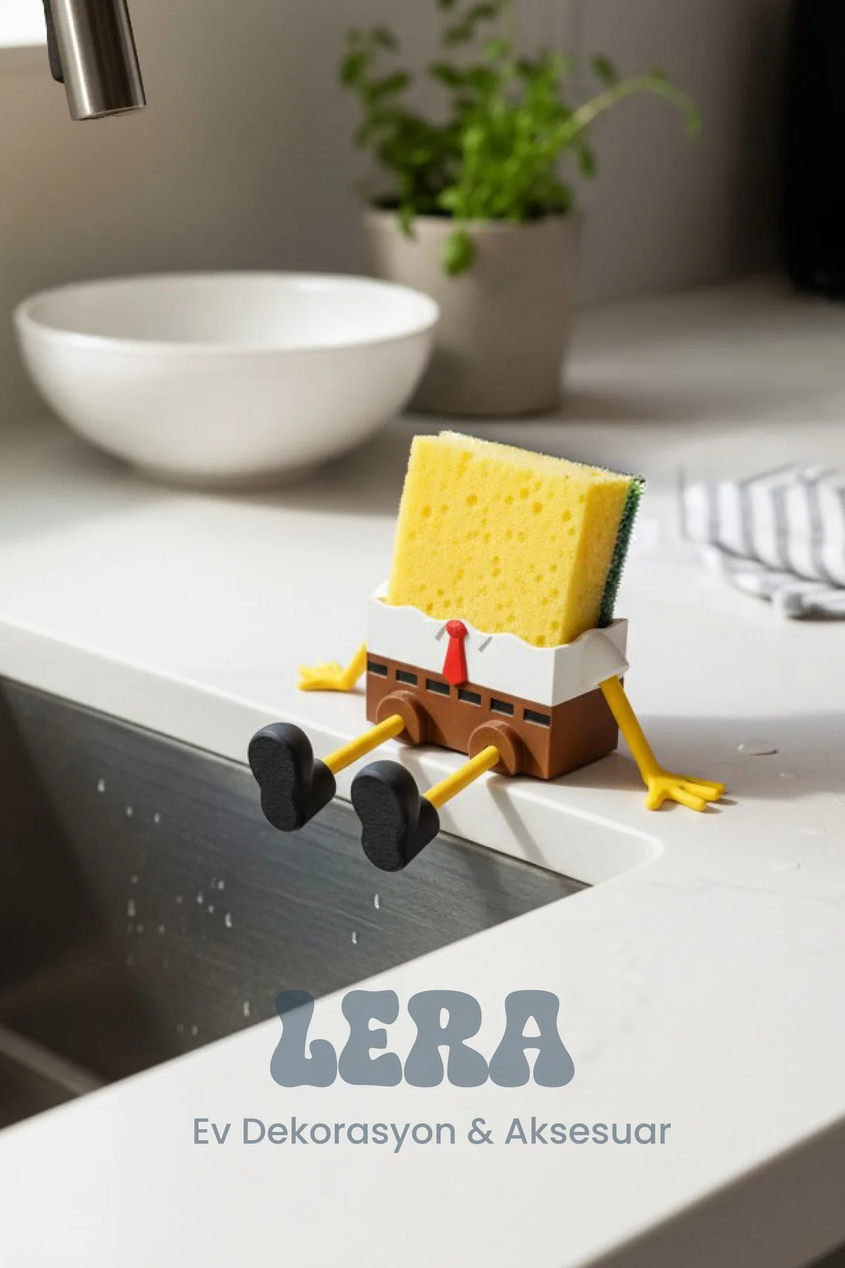 Sünger Bob Sünger Tutacağı – Lavabo Düzenleyici - Mutfak Aksesuarı