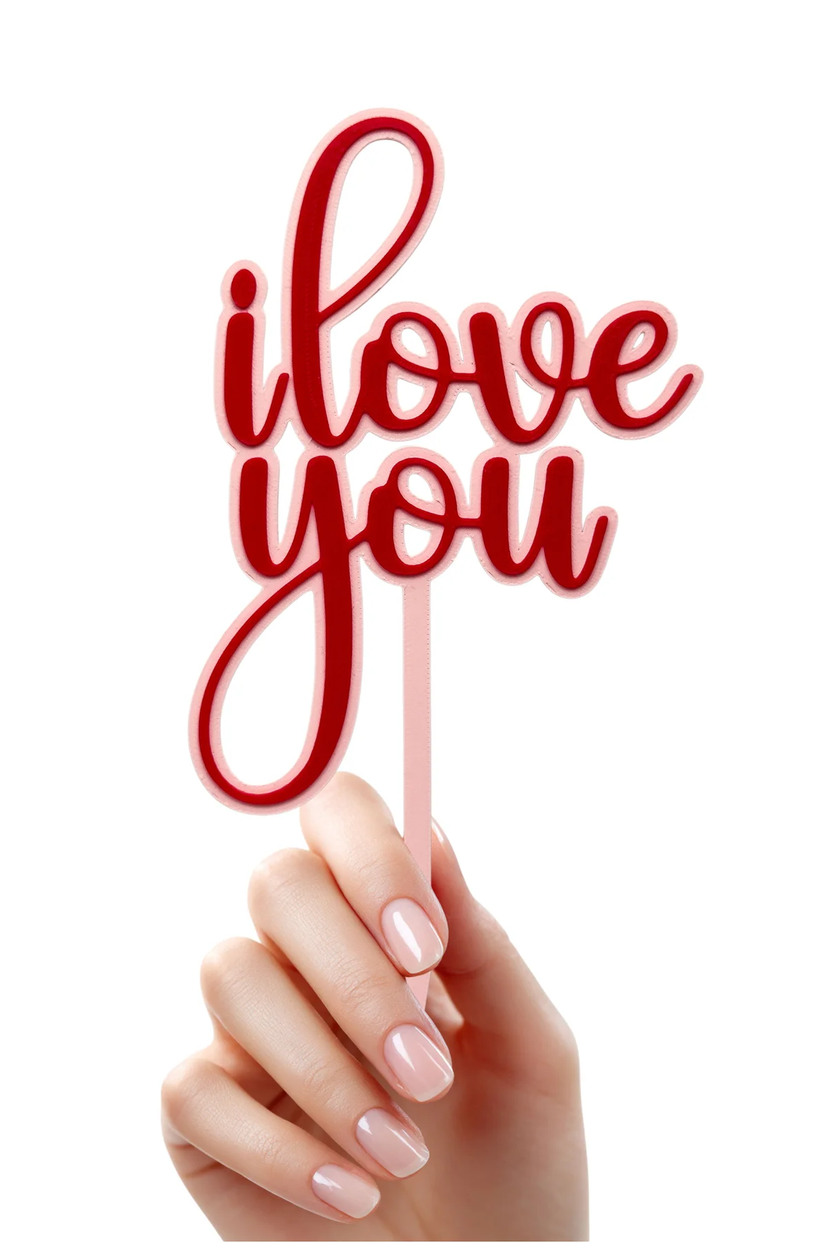 I Love You Pasta Üstü Yazısı (Seni Seviyorum Pasta Üzeri Süsü)