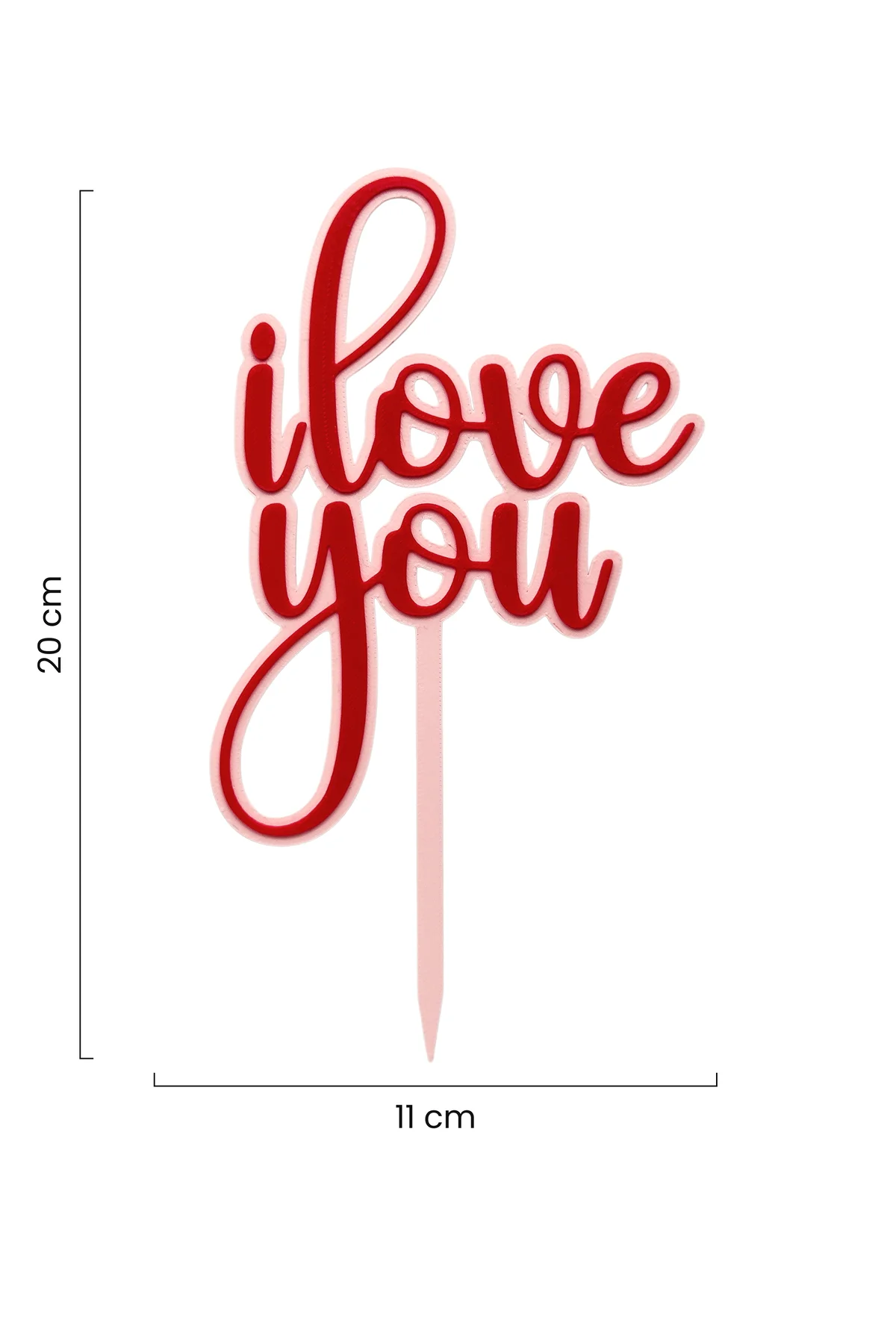 I Love You Pasta Üstü Yazısı (Seni Seviyorum Pasta Üzeri Süsü)
