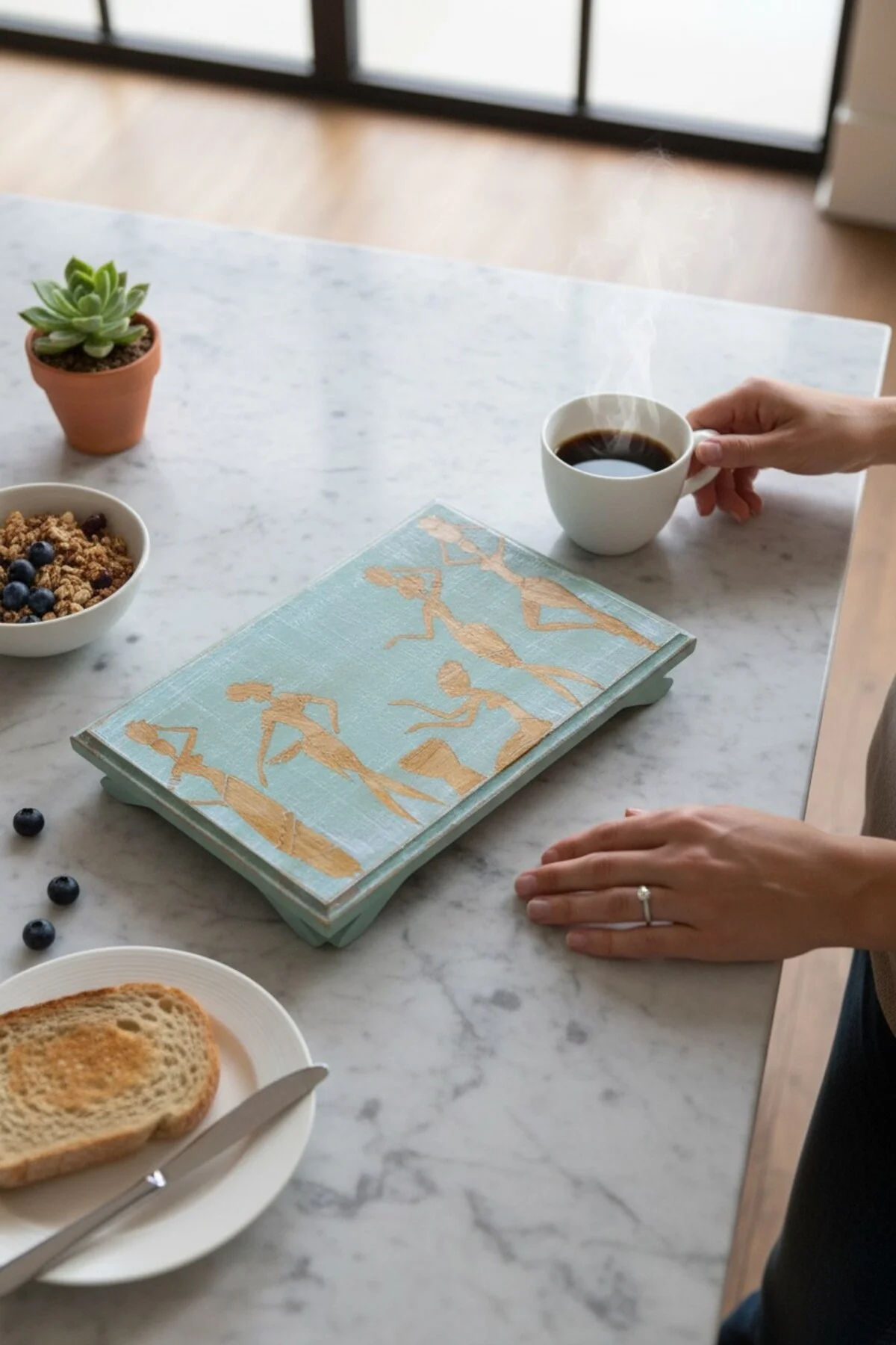 Pastel Serisi Dekoratif Sunum Tepsisi – Desenli Şık Servis Tepsisi