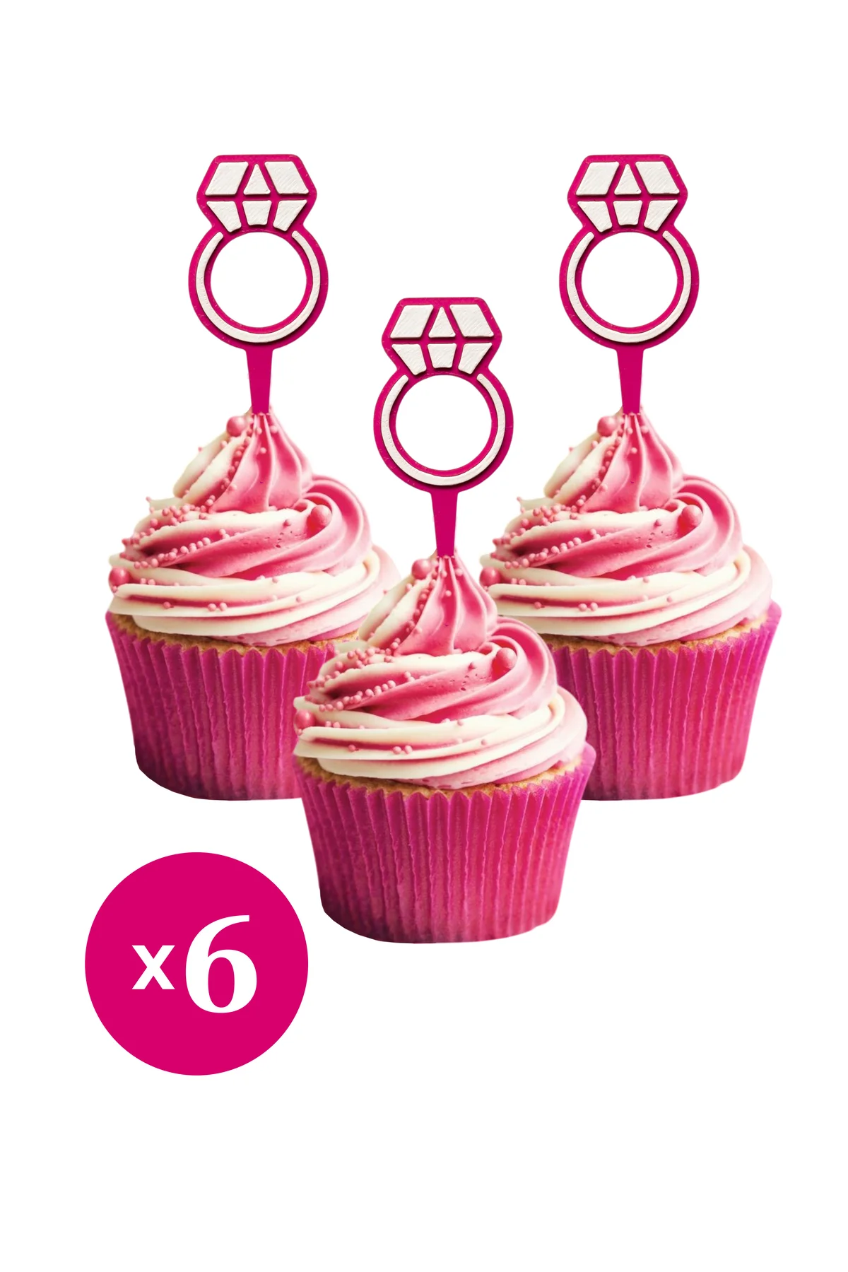 6 Adet Bride To Be Cupcake Süsü (BACHELORETTE BEKARLIĞA VEDA PARTİSİ) - Kaliteli Malzeme