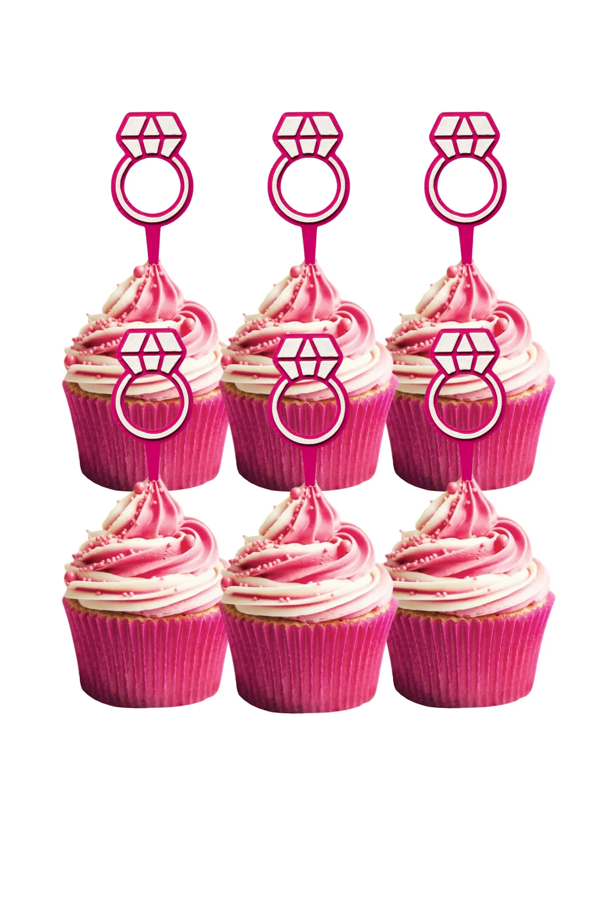 6 Adet Bride To Be Cupcake Süsü (BACHELORETTE BEKARLIĞA VEDA PARTİSİ) - Kaliteli Malzeme