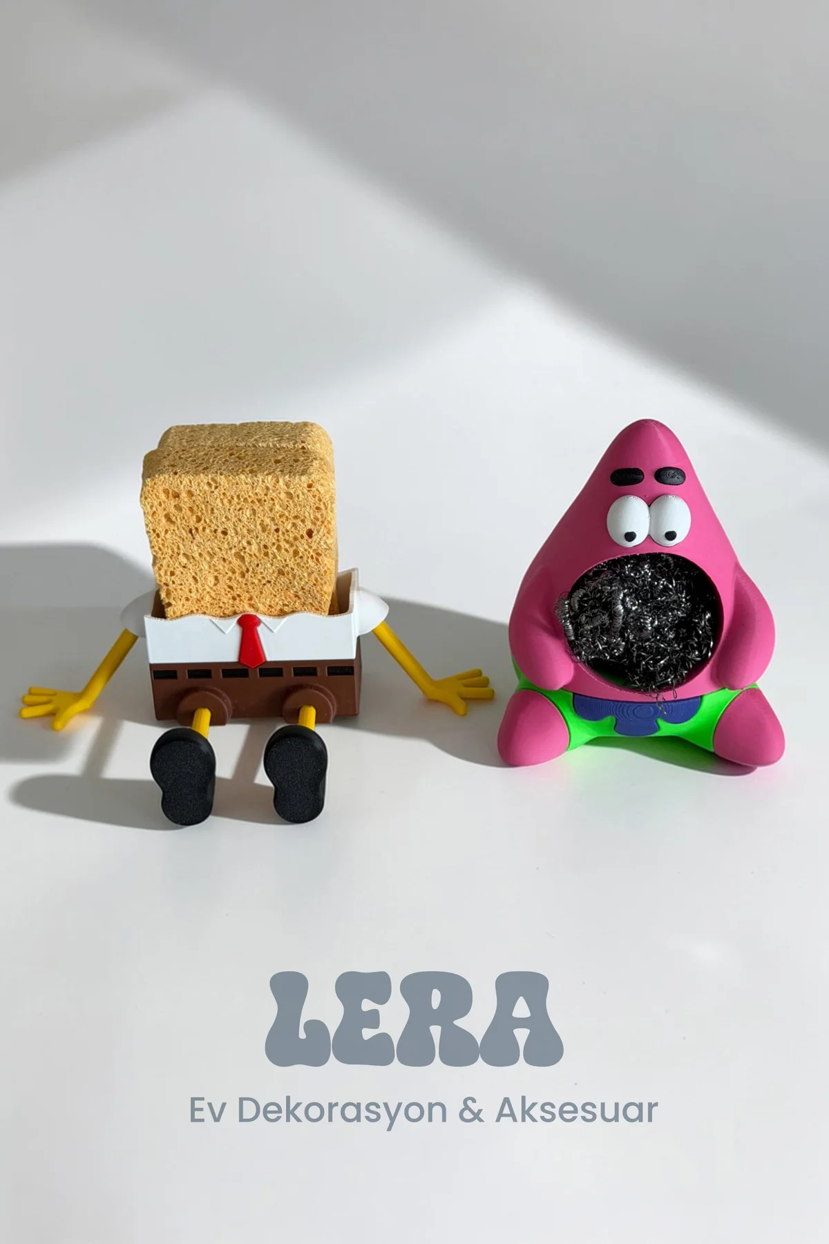 Sünger Bob Patrik 2li Set – Lavabo Düzenleyici - Mutfak Aksesuarı