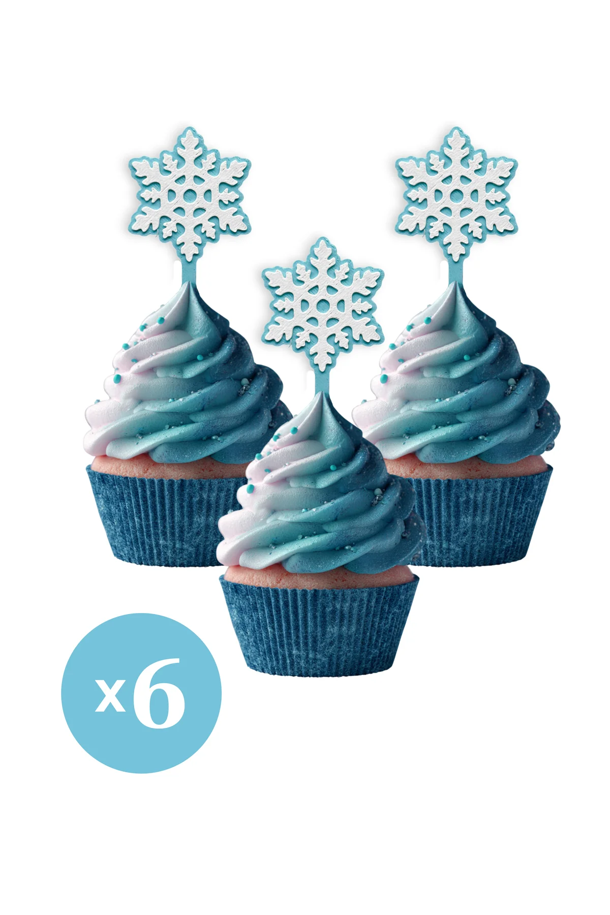 6 Adet Frozen Temalı Cupcake Süsü (DOĞUM GÜNÜ) - Kaliteli Malzeme