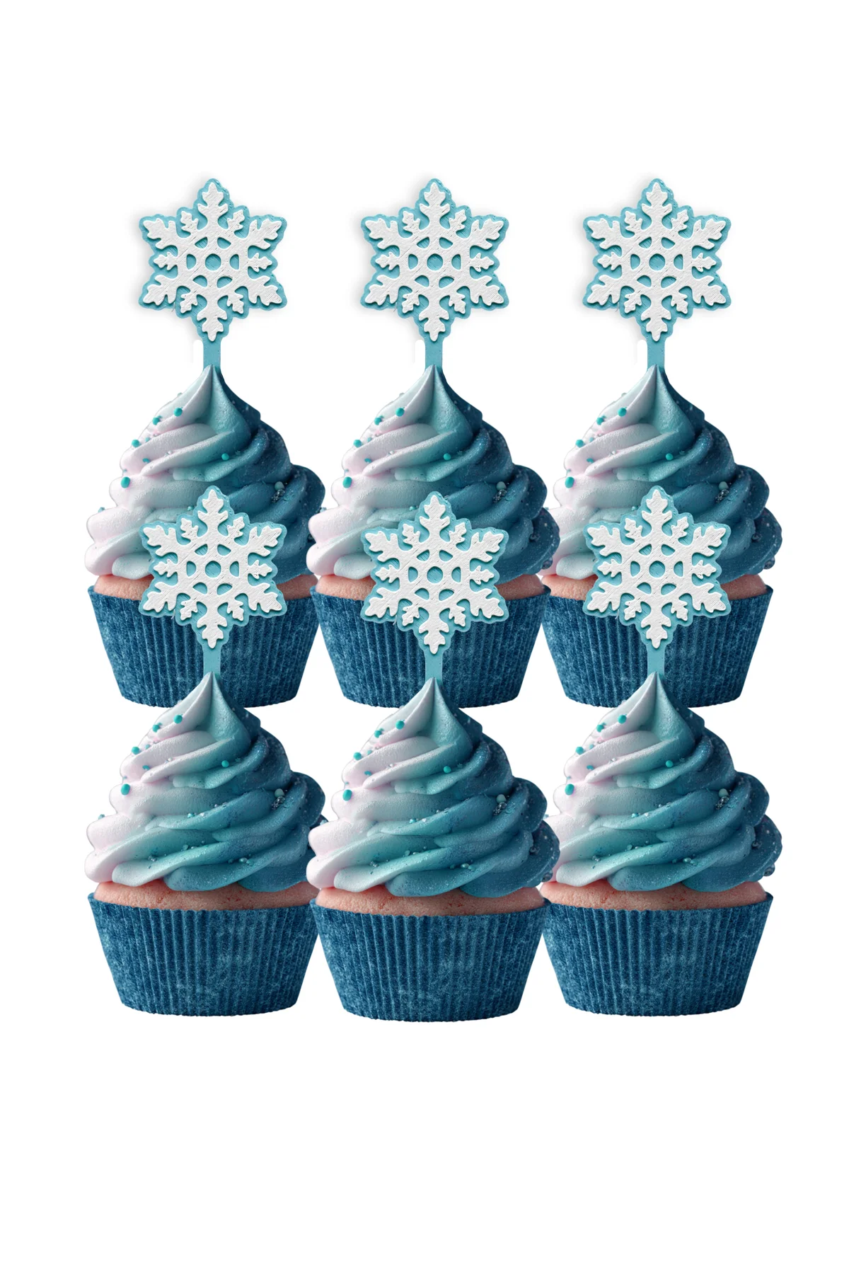 6 Adet Frozen Temalı Cupcake Süsü (DOĞUM GÜNÜ) - Kaliteli Malzeme