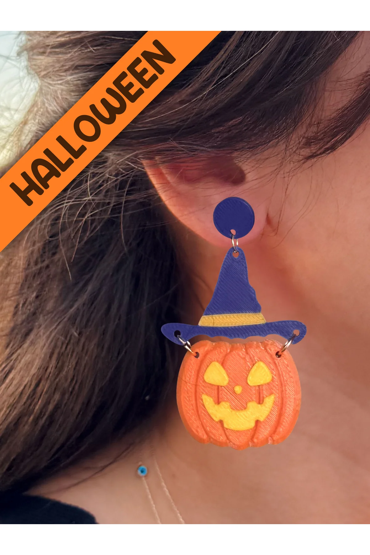 Halloween Cadılar Bayramı Bal Kabağı Özel Tasarım Küpe (Pumpkin)