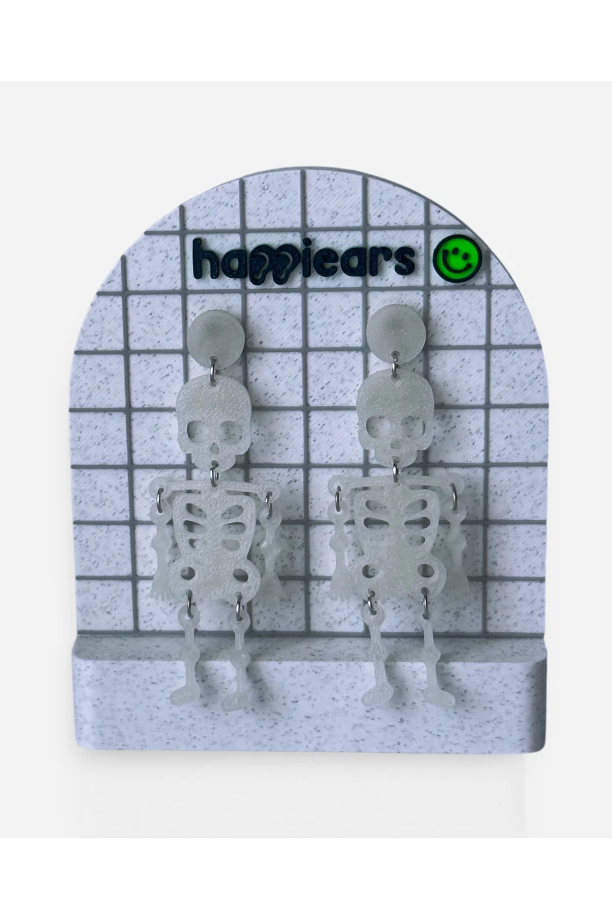 Halloween Cadılar Bayramı Gece Parlayan Fosforlu İskelet Özel Tasarım Küpe