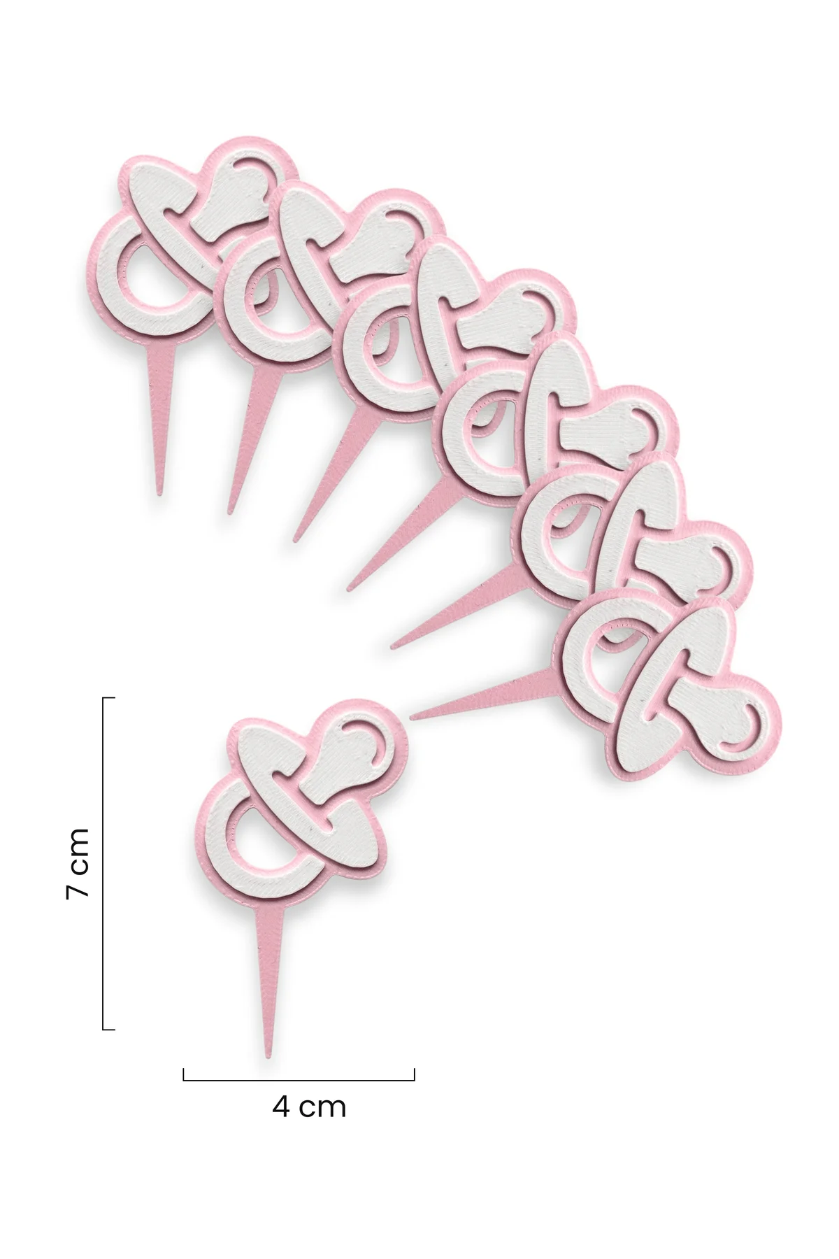 6 Adet Pembe Kız Bebek Cupcake Süsü (BABY GİRL BABYSHOWER) - Kaliteli Malzeme